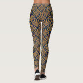 Gouden Gradiënt: Naadloze Art Deco Leggings (Achterkant)