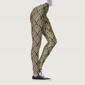 Gouden Gradiënt: Naadloze Art Deco Leggings (Rechts)