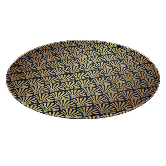 Gouden Gradiënt: Naadloze Art Deco Snijplank (Hoek)