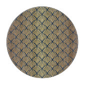 Gouden Gradiënt: Naadloze Art Deco Snijplank (Voorkant)