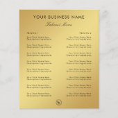 Gouden Gradiënt Restaurant Cafe Afhaalmenu & Logo Flyer (Voorkant)