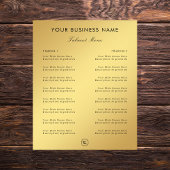 Gouden Gradiënt Restaurant Cafe Afhaalmenu & Logo Flyer