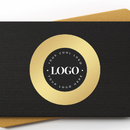 Gouden Gradiënt Voeg Uw Aangepaste Logo Toe Hier Z Ronde Sticker