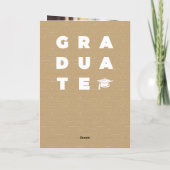 Gouden GRADUATE letters en baret afstuderen (Achterkant)