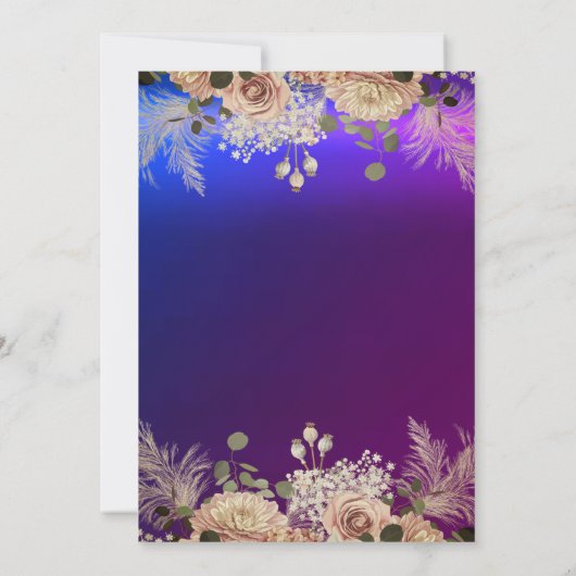 Gouden Graduation Cap, Bloemen Afstuderen Kaart (Achterkant)