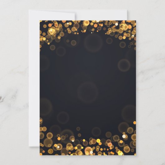 Gouden Graduation Cap Bokeh Dark Afstuderen Kaart (Achterkant)