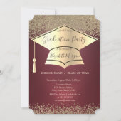 Gouden Graduation Cap, Gouden Diamanten Afstuderen Kaart (Voorkant)