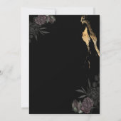 Gouden Graduation Cap Zwart Rozen Afstuderen Kaart (Achterkant)