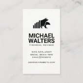 Gouden Grafiek Stier Beer Logo | Marmer Visitekaartje (Achterkant)