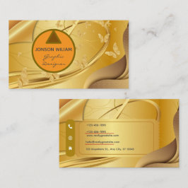 Gouden Grafisch Ontwerper Visitekaartje | Minimali