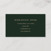 Gouden grasmaaier logo maaien visitekaartje (Achterkant)