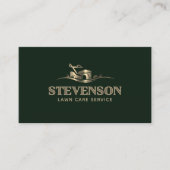 Gouden grasmaaier logo maaien visitekaartje (Voorkant)