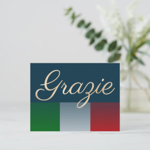 Gouden Grazie op Faded Italiaanse vlag Briefkaart