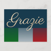 Gouden Grazie op Faded Italiaanse vlag Briefkaart (Voorkant)