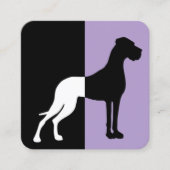 Gouden Great Dane paarse Visitekaartjes (Voorkant)