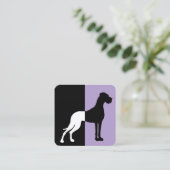 Gouden Great Dane paarse Visitekaartjes (Staand voorkant)