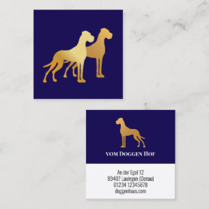 Gouden Great Dane Zakelijke Visitekaartjes