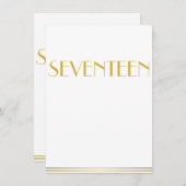 Gouden Great Gatsby Bruiloft Tafelkaarten Zeventie Kaart (Voorkant / Achterkant)