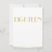 Gouden Great Gatsby Bruiloft Tafelkaartjes Achttie Kaart (Achterkant)