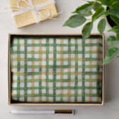 Gouden Green Plaid Kerst Tissue Papier (Geschenk)