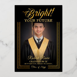 Gouden greep Helder je toekomst op. Folie Uitnodiging