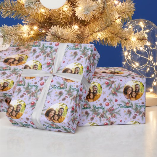 Gouden grenen lijst cadeaupapier (Feestdagen)