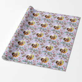 Gouden grenen lijst cadeaupapier