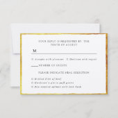  gouden grens lijst responskaart RSVP kaartje (Voorkant)