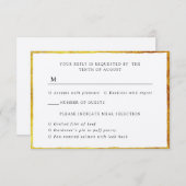  gouden grens lijst responskaart RSVP kaartje (Voorkant / Achterkant)