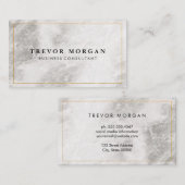 Gouden Grens Marmer Visitekaartje (Voorkant / Achterkant)