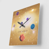 Gouden Grenzeloze Liefde Vierkante Klok (Hoek)