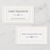 Gouden Grenzen / Elegant Element Visitekaartje (Voorkant / Achterkant)