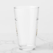 Gouden Greyhound Hond Elegant Monogrammed Glas (Rechts)