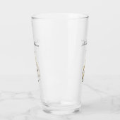 Gouden Greyhoundhond Elegant met Monogram Glas (Links)