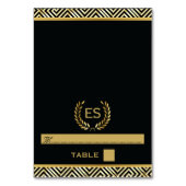 Gouden Griekse sleutel & lauwerkrans bruiloft esco Kaart (Voorkant)