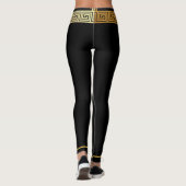 Gouden Griekse sleutel Leggings (Achterkant)