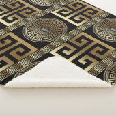 Gouden Griekse sleutel Sherpa Deken (3/4)