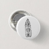 Gouden grijns, mangastippen ronde button 3,2 cm (Voorkant /achterkant)