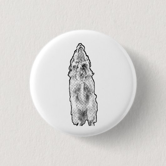 Gouden grijns, mangastippen ronde button 3,2 cm (Voorkant)