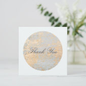 Gouden Grijze Artistieke Abstract Bedankt (Staand voorkant)