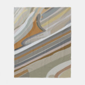 Gouden Grijze Marmeren Stenen Strepen Fleece Deken (Voorkant)