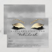 Gouden grijze wimperextensie make-up certificaat c (Voorkant / Achterkant)
