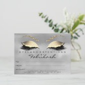 Gouden grijze wimperextensie make-up certificaat c (Staand voorkant)
