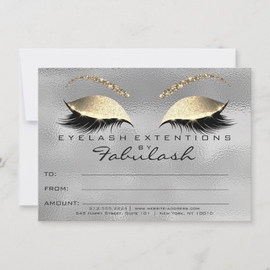 Gouden grijze wimperextensie make-up certificaat c (Voorkant)