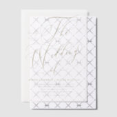 Gouden grillige kalligrafie bruiloft vellum uitnodigingen (Offset (Uitnodiging))