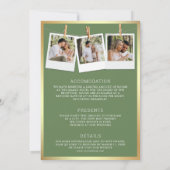 Gouden groen alles in één katholieke bruiloft kaart (Achterkant)