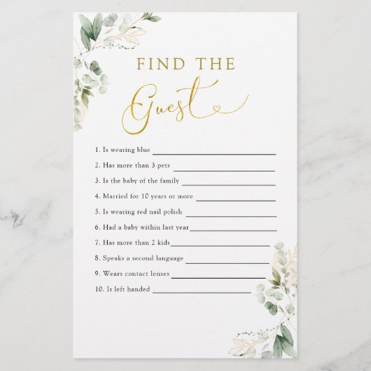 Gouden groen Baby in Bloom Vind de gast (Voorkant)