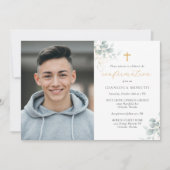 Gouden groen bevestiging met foto kaart (Voorkant)