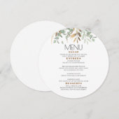 Gouden groen blad Menu Kaart (Voorkant / Achterkant)