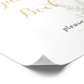 Gouden groen bladervriendenboek bord poster (Hoek)